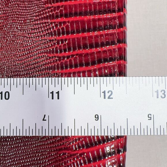 Estée Lauder Faux Croc Embossed Bordeaux Wine Red Large Makeup Cosmetic Case Bag - Picture 9 of 11